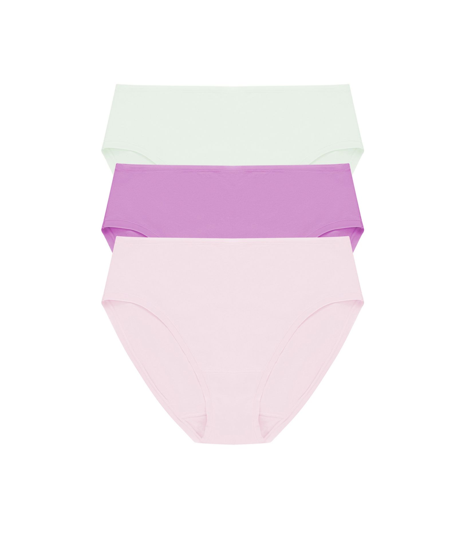 Natori Женский комплект из 3 шт. хлопковые трусики-слипы Bliss Bare 774346MP