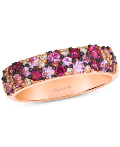 Le Vian Кольцо с многоцветными драгоценными камнями и бриллиантами в золоте 14k Rose Gold