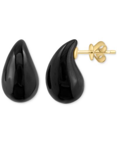 EFFY® Onyx Fancy Shape Swoop Stud Earrings in 14k Gold