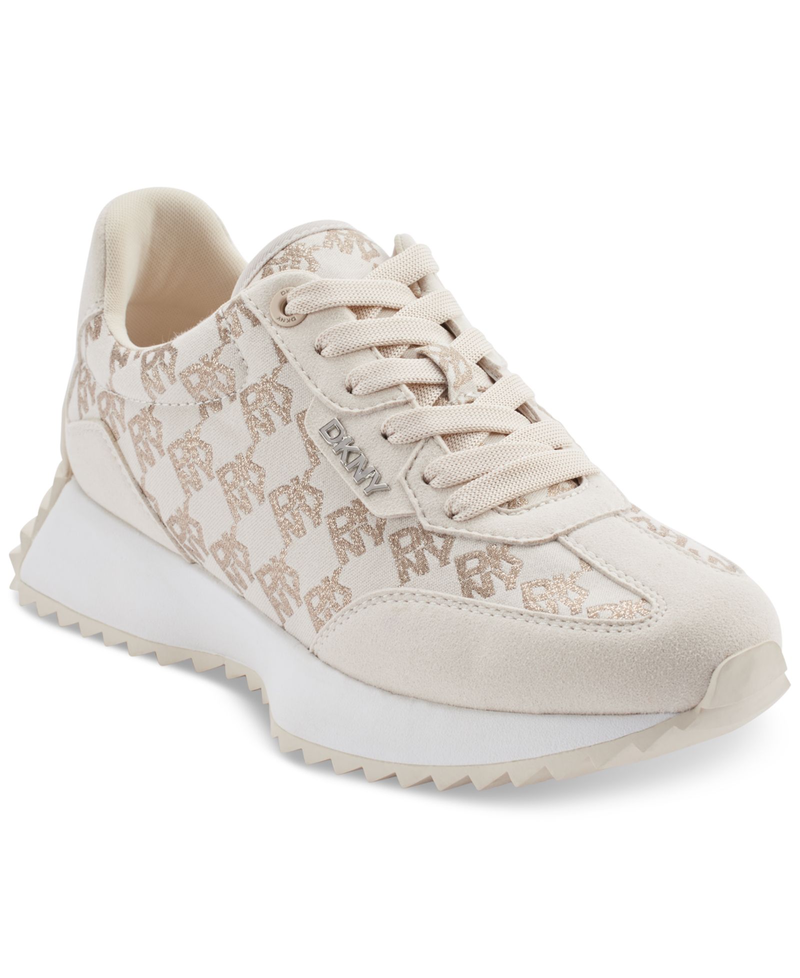 DKNY Women's Naples Checkered Lace-Up Sneakers