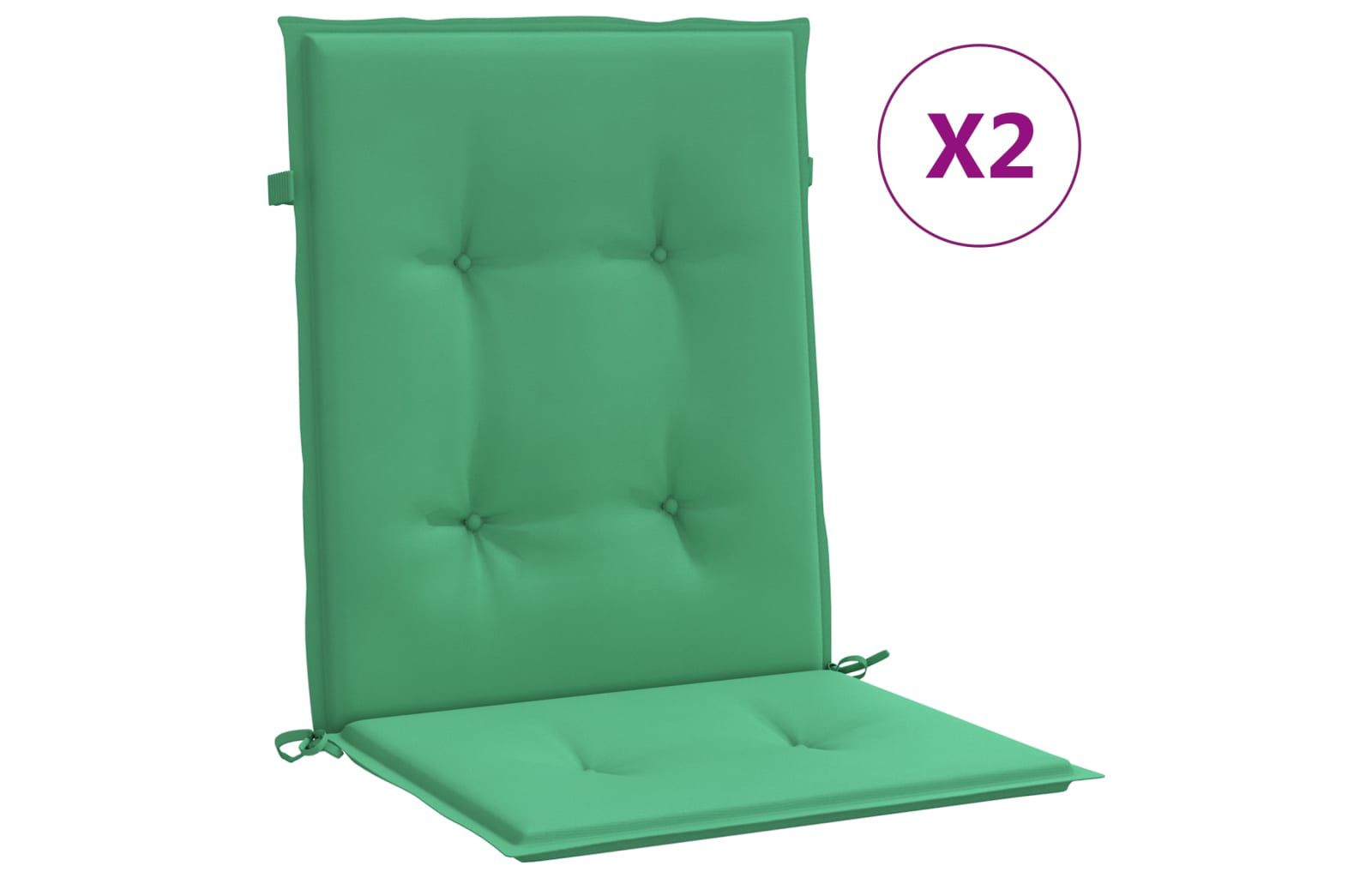 Подушки для садовых кресел vidaXL 2 шт., зеленая, 39.4"x19.7"x1.2", ткань Oxford