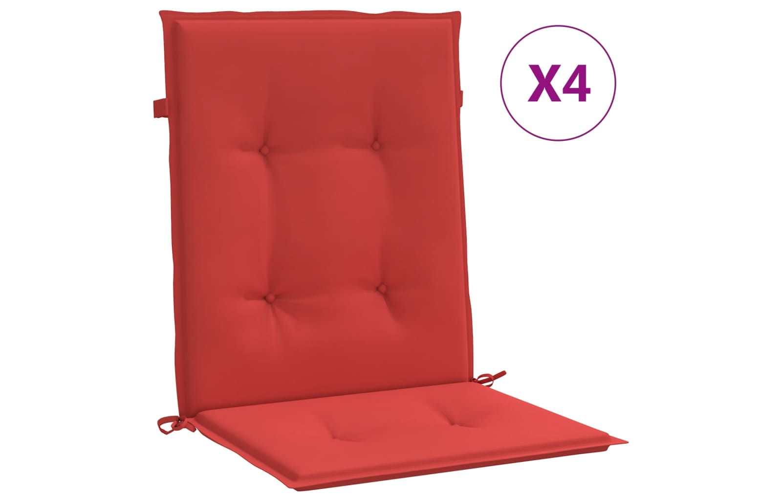 Подушки для садовых кресел vidaXL, 4 шт, красные, ткань Oxford