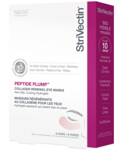 StriVectin Peptide Plump Collagen Renewal Маски для кожи вокруг глаз, 6 пар