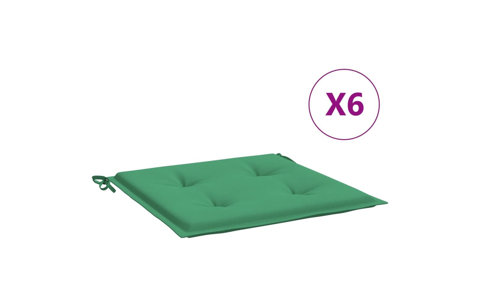 Подушки для садовых стульев vidaXL 6 шт Green 19.7"x19.7"x1.2" Oxford Fabric