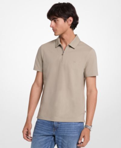 Мужская рубашка-поло Michael Kors Sleek Regular-Fit на молнии