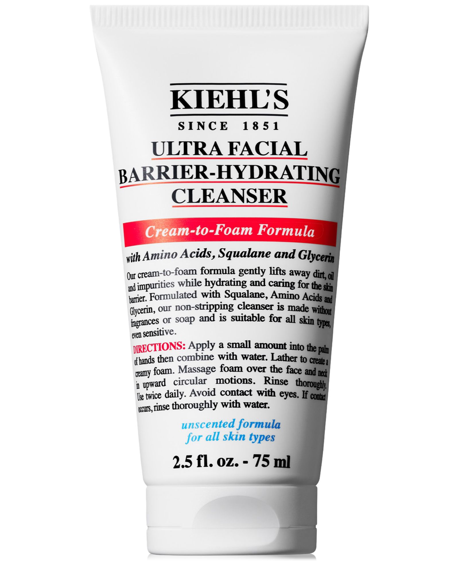Kiehl's Since 1851 Ultra Facial Barrier-Hydrating Cleanser, 2.5oz