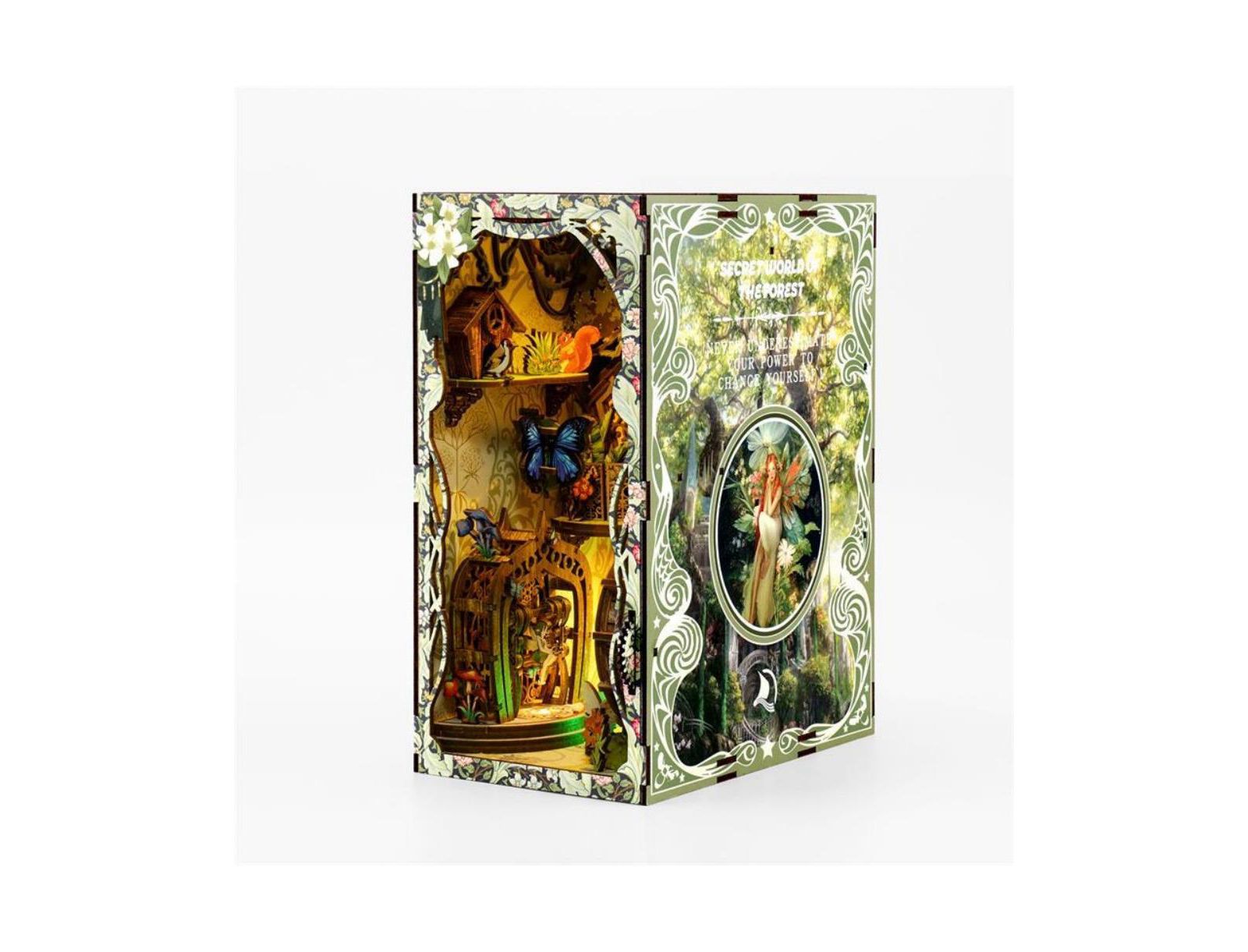Набор HANSILK DIY Book Nook, миниатюрный деревянный 3D пазл для декора книжной полки, Forest Secret World