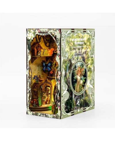 Набор HANSILK DIY Book Nook, миниатюрный деревянный 3D пазл для декора книжной полки, Forest Secret World
