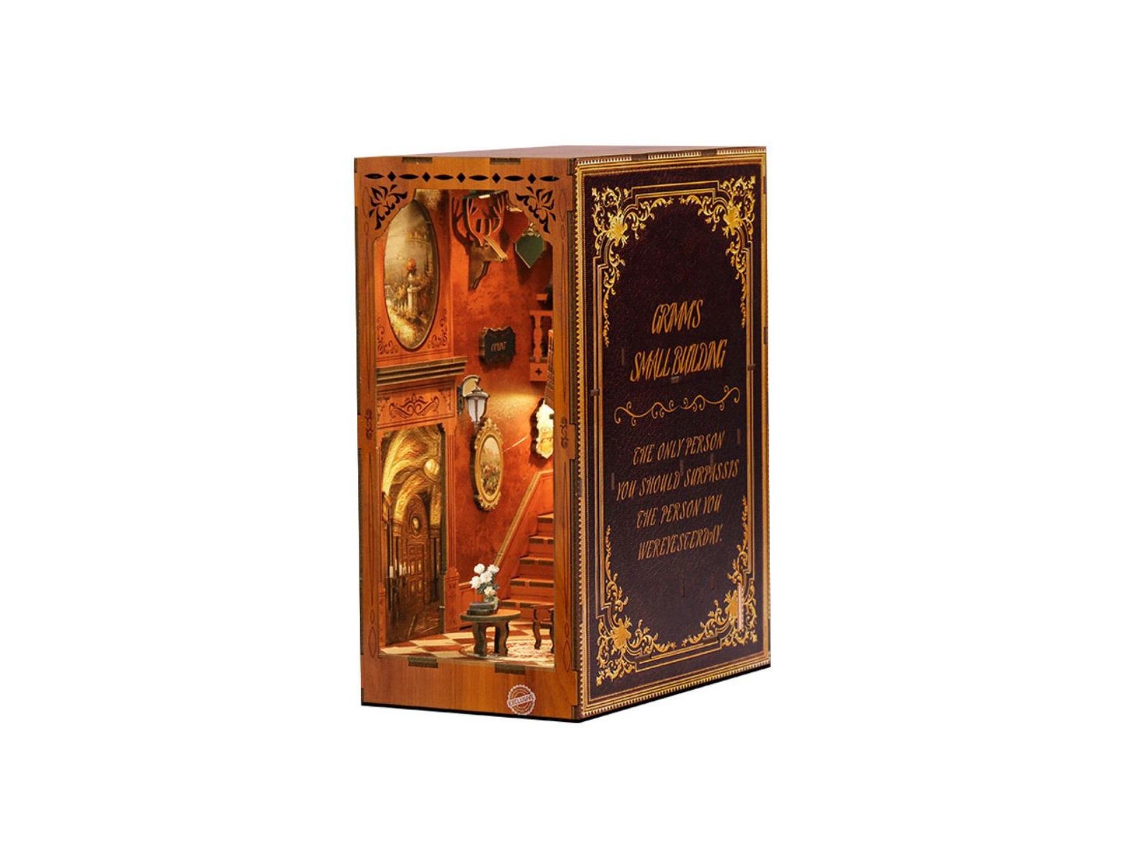 HANSILK DIY Book Nook Kit - Набор для создания миниатюрного домика 3D деревянный пазл The Green Lodge