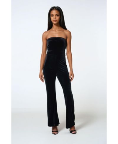 Женский комбинезон Bebe Strapless Velvet Jumpsuit