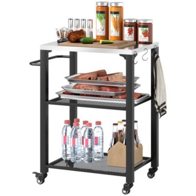 Уличная тележка для гриля Outsunny Pizza Oven Table