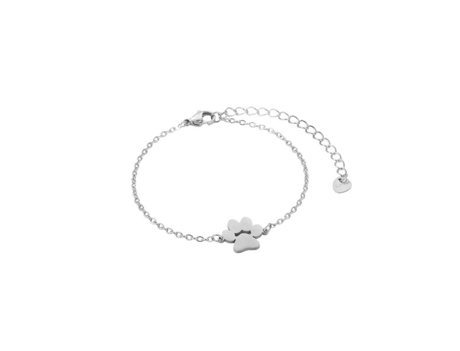 PurePaw Link Chain Paw Cutout Charm Bracelet