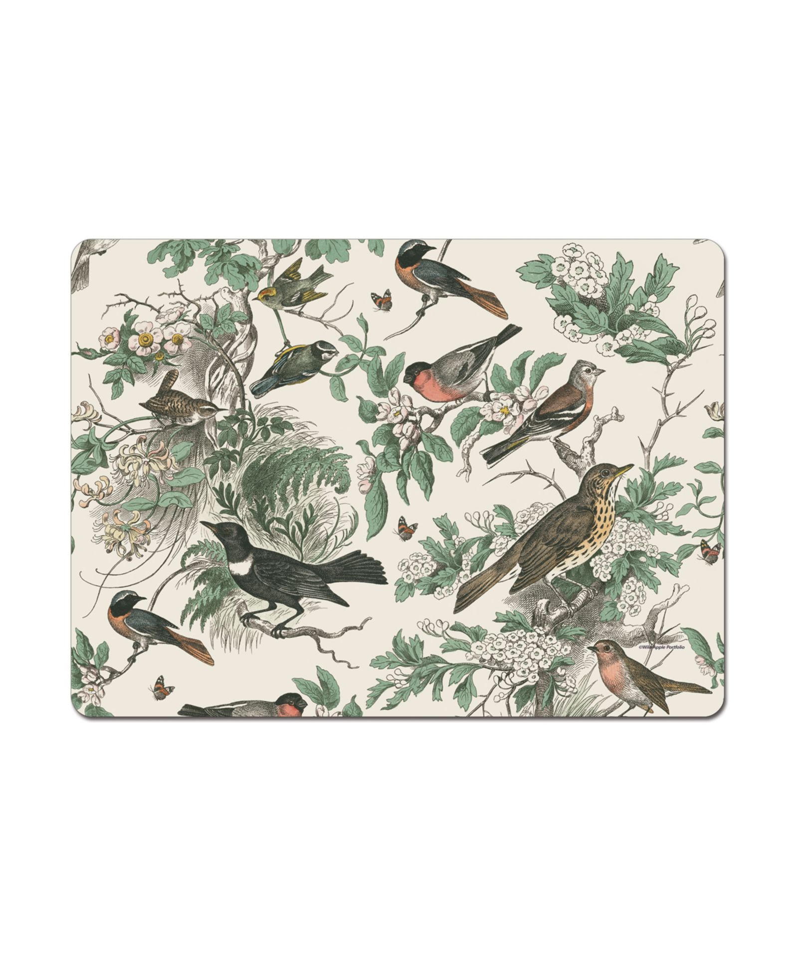 Подставки CounterArt Honeybloom Birds Hardboard Cork, 4 шт.