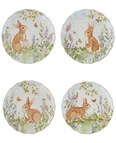 Certified International Easter Meadow Salad Plates, Set of 4