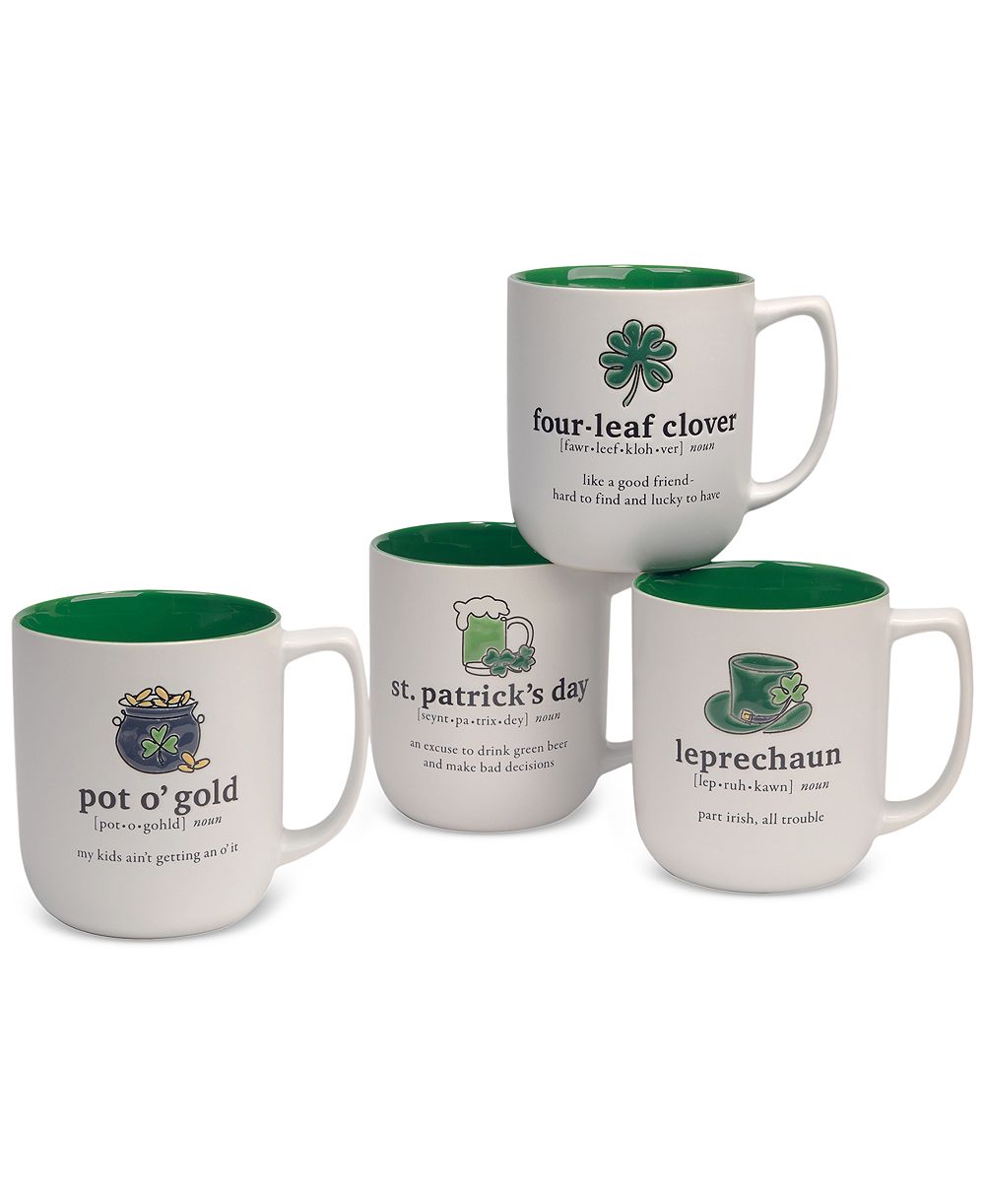 Набор кружек Certified International St. Patrick's Day, 4 шт.