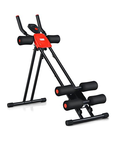 Foldable Adjustable Core Abdominal Trainer with 3 Adjustable Resistance and LCD Display