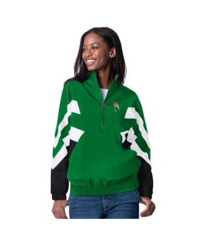 Starter Женская куртка Boston Celtics Renegade Oxford Half-Zip, цвет Kelly Green