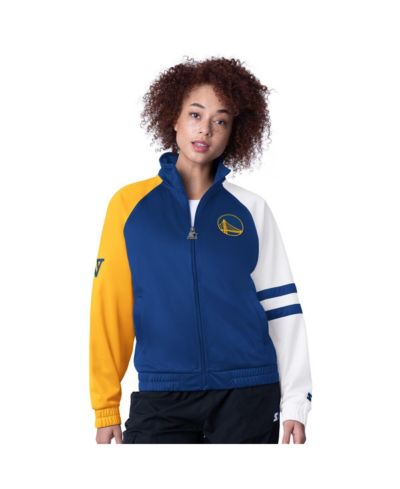 Женская ветровка Starter Royal Golden State Warriors Line Up Dolman Raglan Full-Zip Track