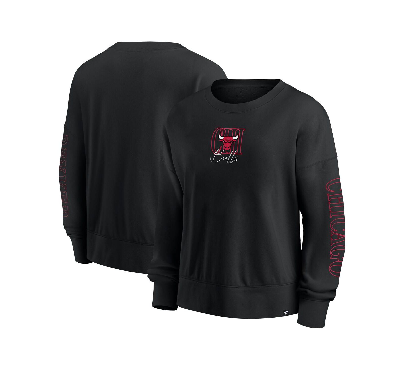 Свитшот Fanatics Black Chicago Bulls Oversized Game Day Pullover