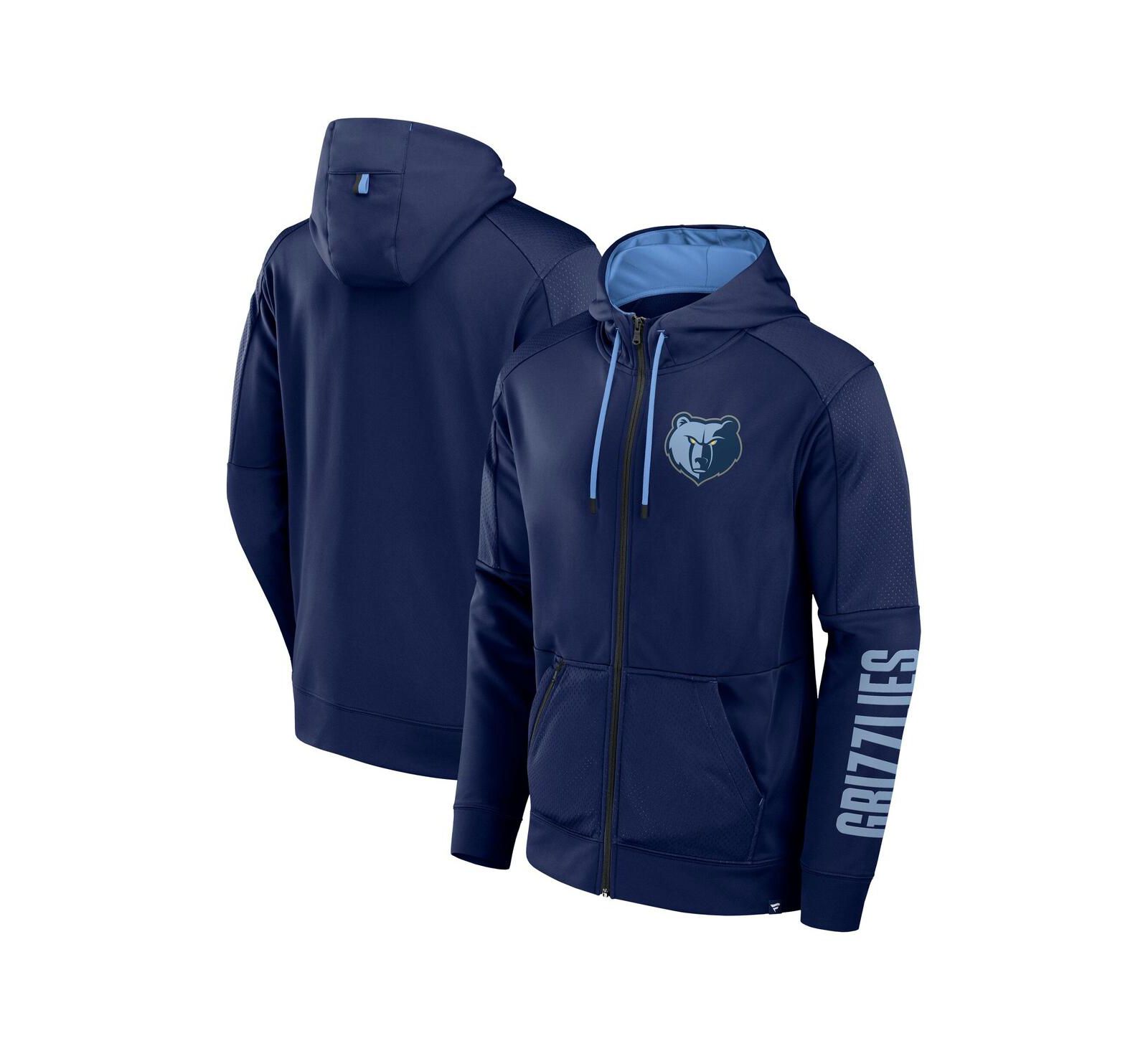 Худи Fanatics Men's Navy Memphis Grizzlies Baller Defender Full-Zip