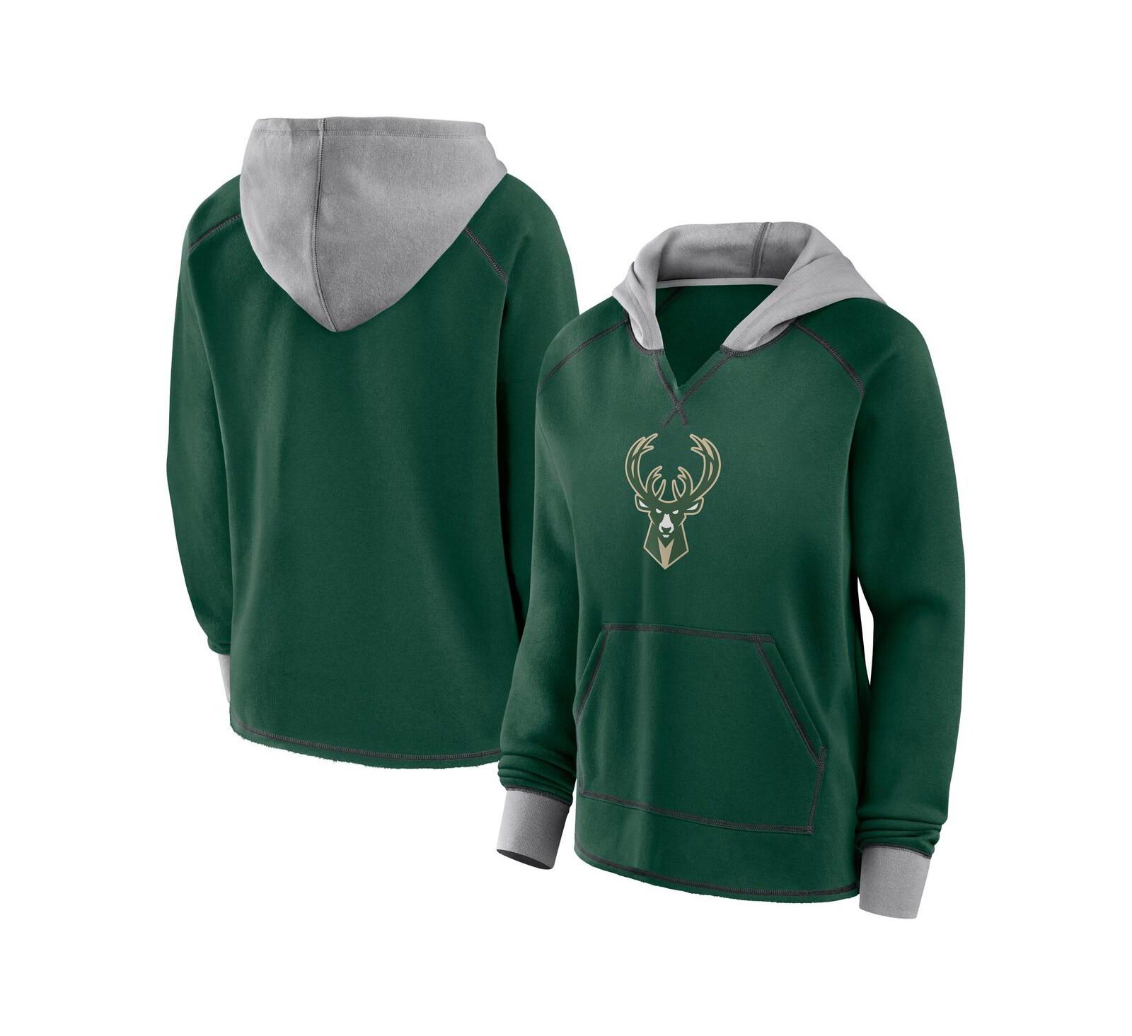 Logo Athletic Женское худи Milwaukee Bucks Boom Pullover