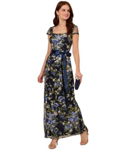Женское вечернее платье Adrianna Papell Cascading Floral Sheath
