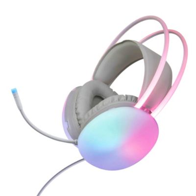 LED игровая гарнитура Gabba Goods Rainbow с регулируемым микрофоном для PS5, Ps4, Xbox Series X/S, Switch, PC, Mobile