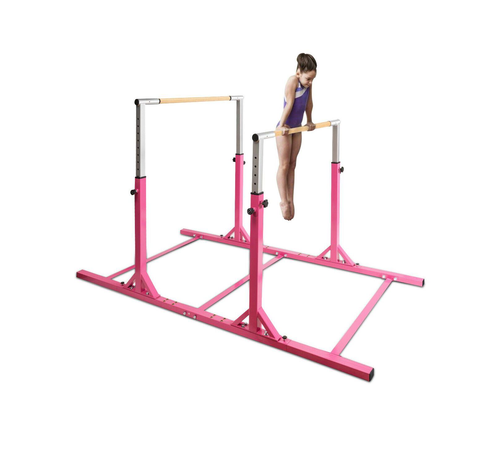 Kids Double Horizontal Bars Gymnastic Training Parallel Bars Adjustable