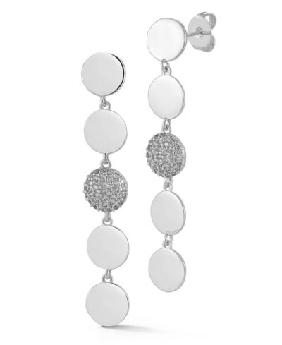 Серьги Rachel Zoe Plated Circle Pave Drop