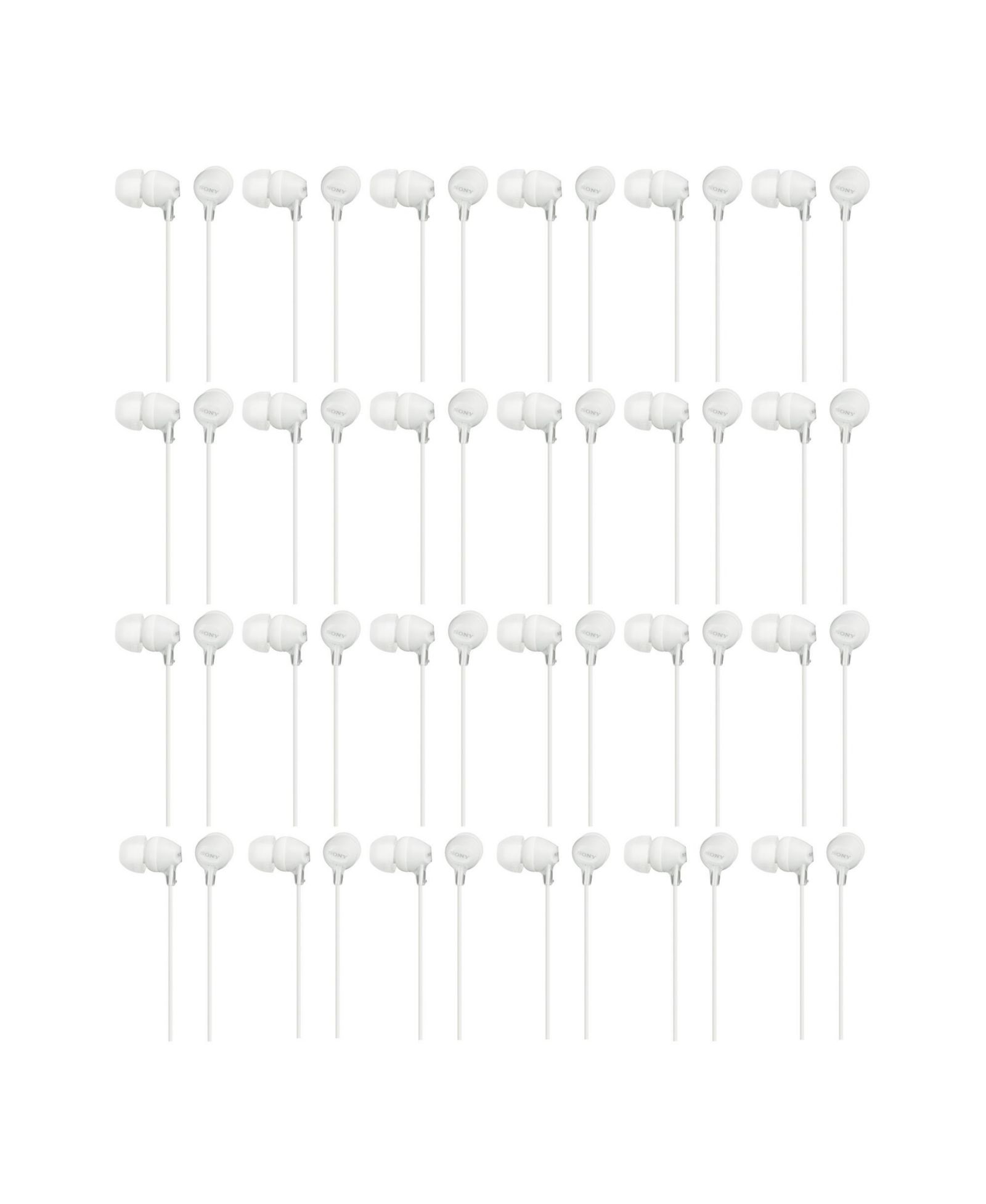 Sony MDR-EX15LP Wired In-Ear Earbud Headphones, 24-Pack