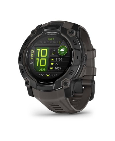Instinct 3, 50mm AMOLED Rugged Outdoor GPS Smartwatch, Black/Charcoal