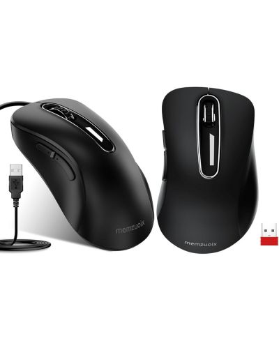 Комплект из 2 шт. беспроводная мышь memzuoix 2.4G + проводная мышь USB для MacBook