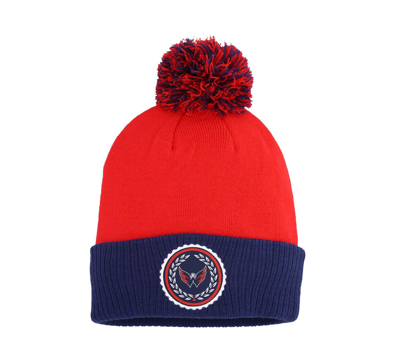 Женская вязаная шапка Adidas Red Washington Capitals