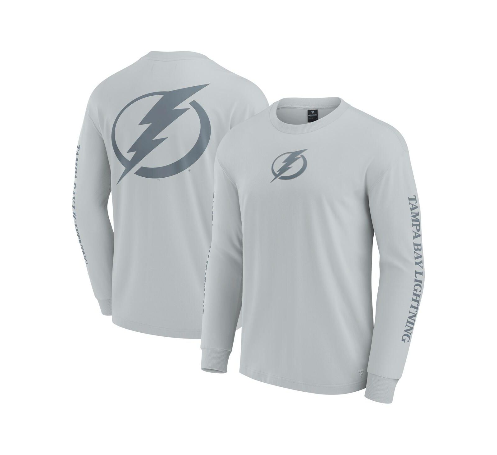 Мужская футболка Fanatics Gray Tampa Bay Lightning Elements Strive Long Sleeve