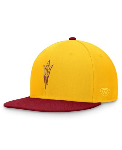 Мужская регулируемая кепка Top of the World Arizona State Sun Devils Rally Two-Tone Gold/Maroon