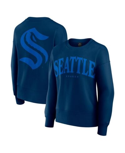 Fanatics Женская толстовка pullover Seattle Kraken Elements Flow, темно-синяя