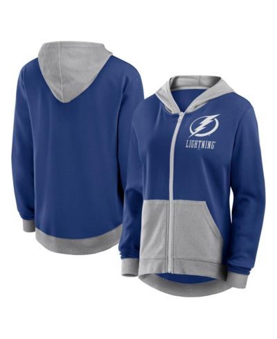 Женское худи Logo Athletic Blue Tampa Bay Lightning Hit It French Terry Full-Zip