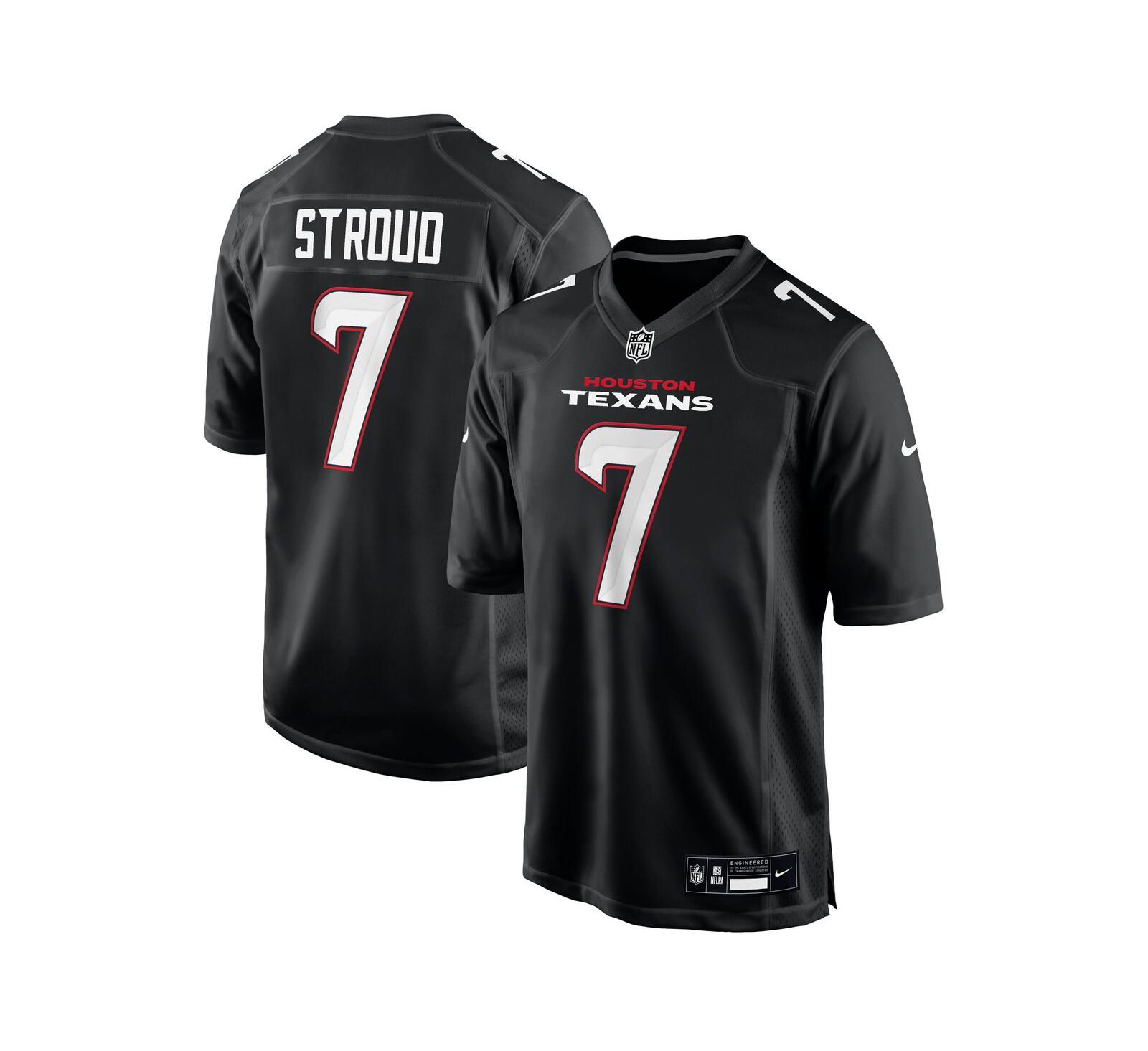 Мужская джерси Nike C.J. Stroud Carbon Black Houston Texans Fashion