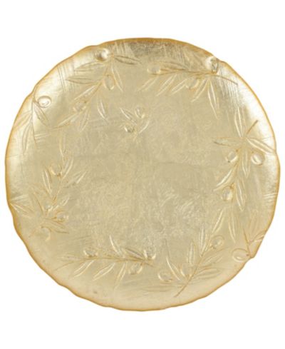 VIETRI Moon Glass Olive Round Platter