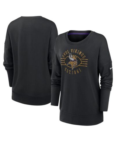 Женский свитшот Nike Black Minnesota Vikings Rewind Playback Icon Performance Pullover