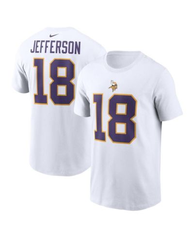 Nike Men's Justin Jefferson White Minnesota Vikings Name & Number T-Shirt
