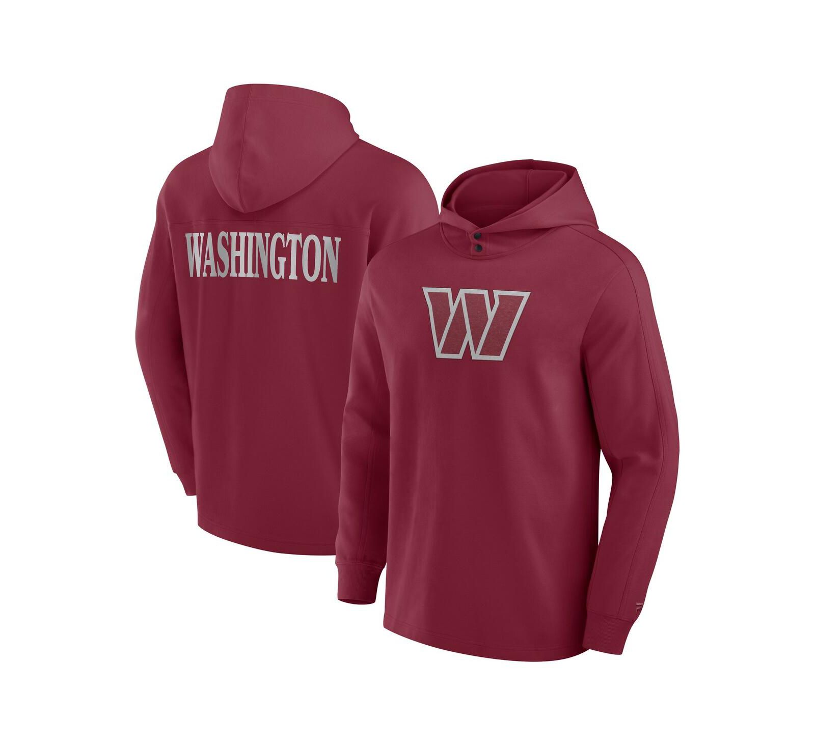 Мужская футболка-худи Fanatics Burgundy Washington Commanders Elements Blaze Tri-Blend Long Sleeve