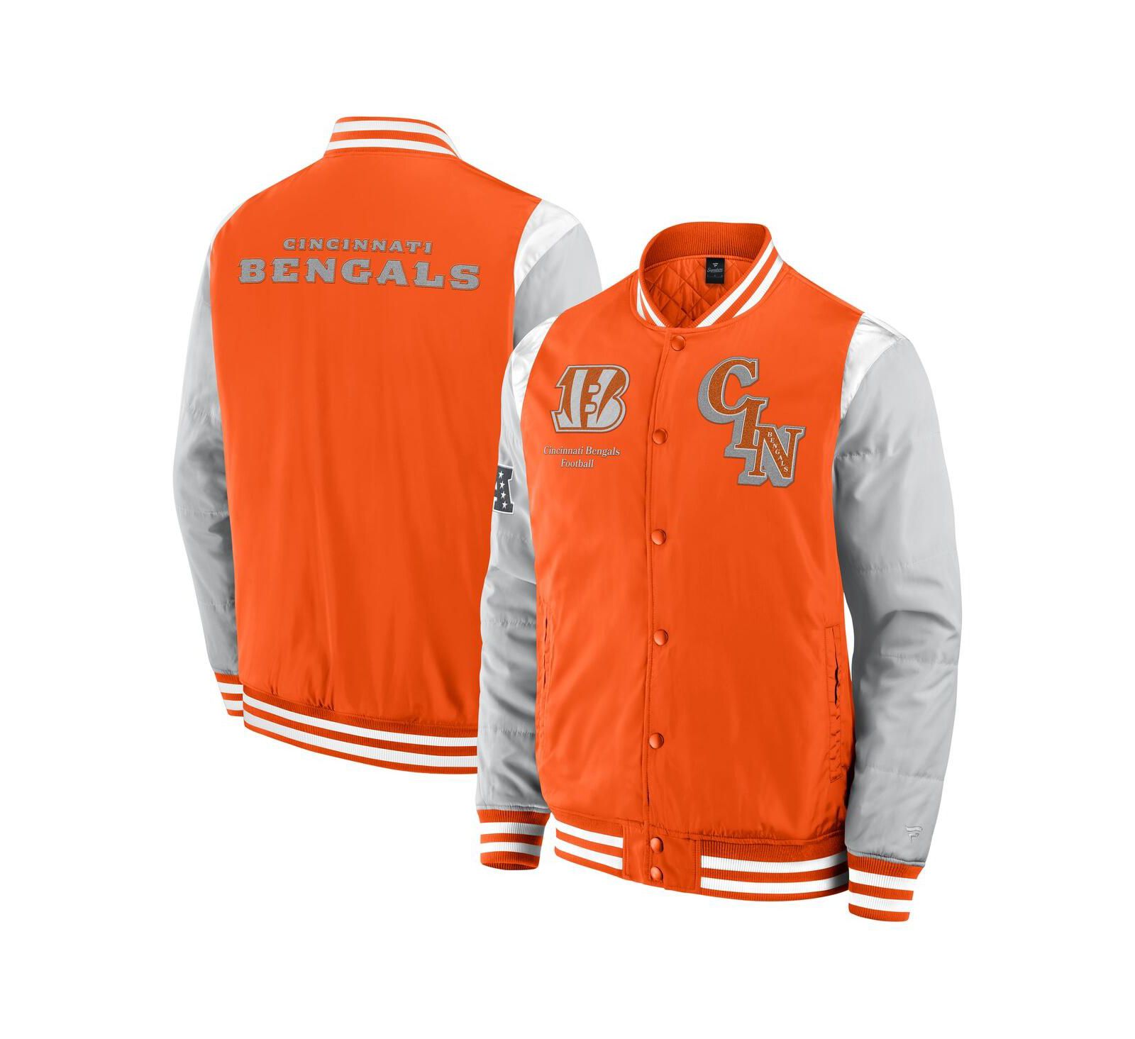 Fanatics Men's and Women's Orange Cincinnati Bengals Elements Elite Full-Snap Jacket