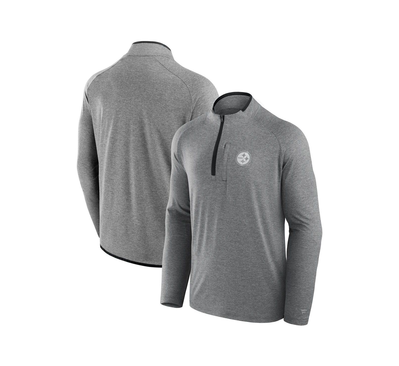 Fanatics Мужской и Женский куртка-зип с перфорацией Pittsburgh Steelers Charcoal