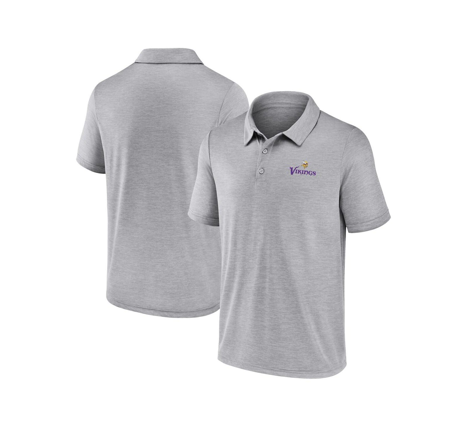 Fanatics Men's Gray Minnesota Vikings Making Waves Polo