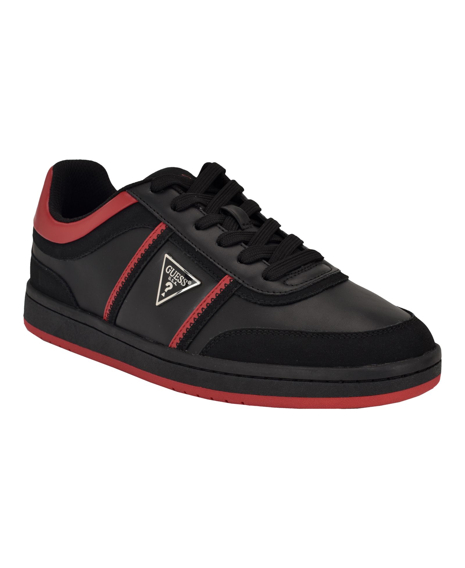 GUESS Men's Lasen Branded Lace-Up Fashion Sneakers