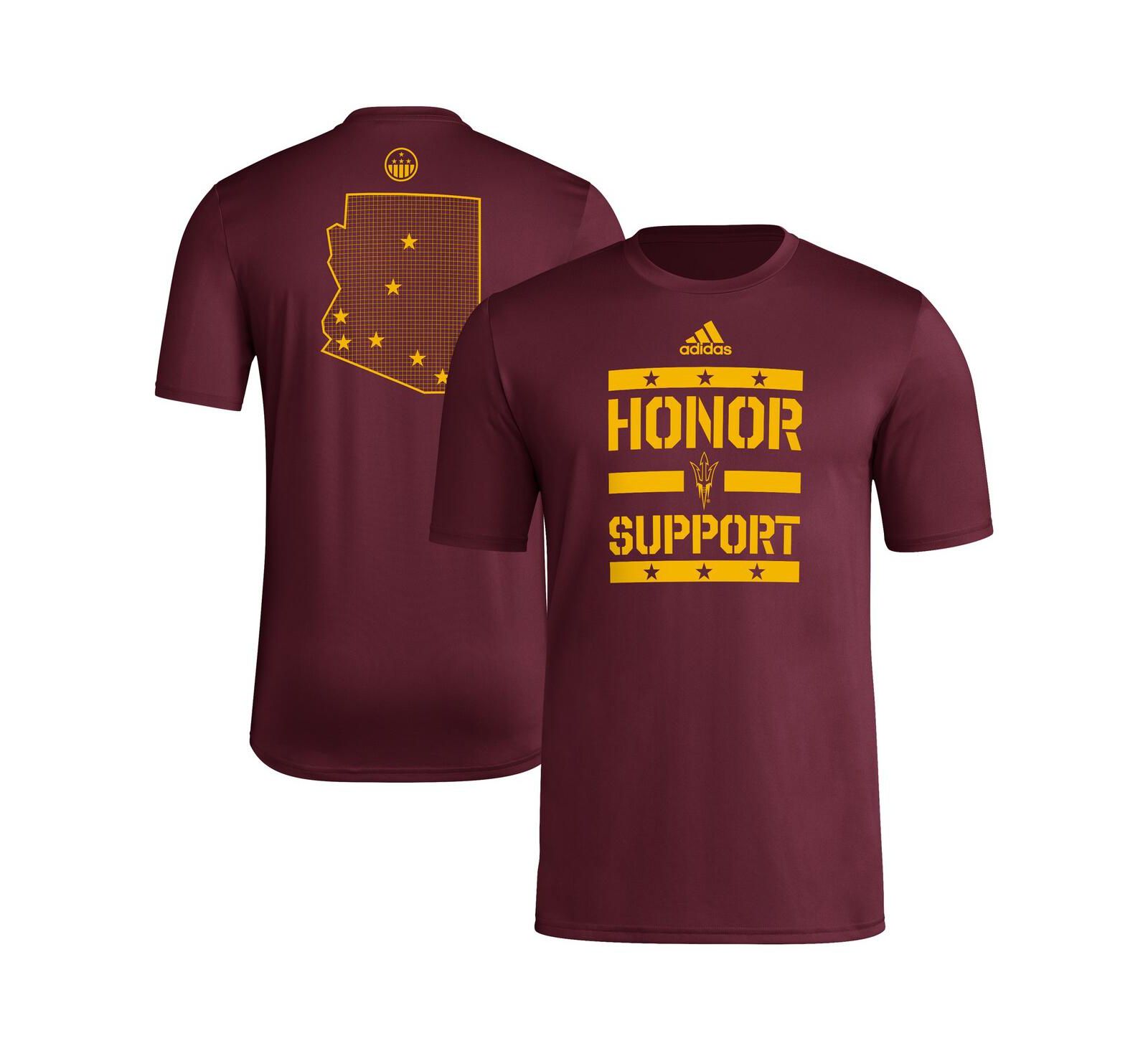Adidas Men's Maroon Arizona State Sun Devils Honor Support Pre-Game T-Shirt