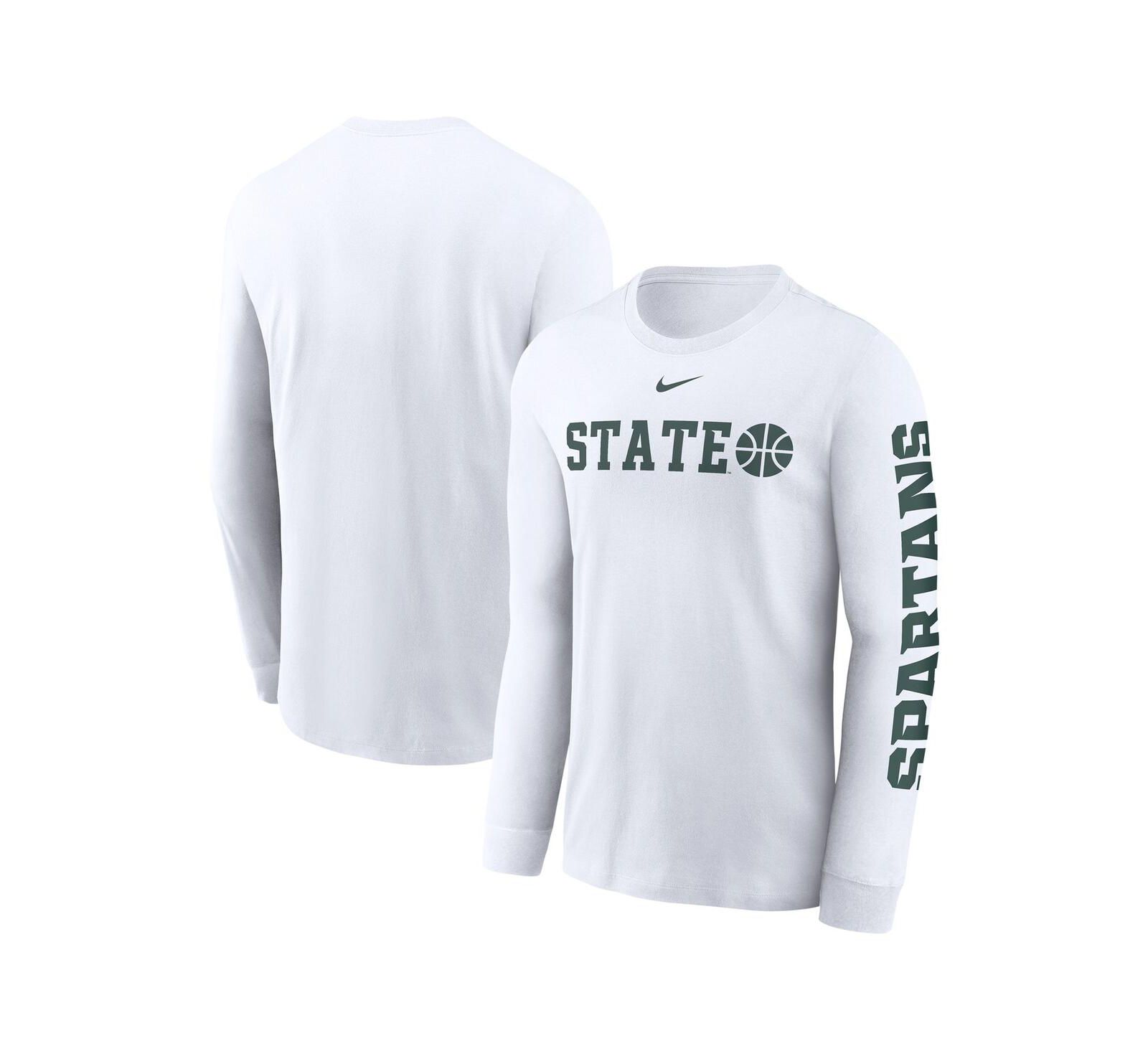 Nike Мужская футболка с длинным рукавом Michigan State Spartans Basketball Icon