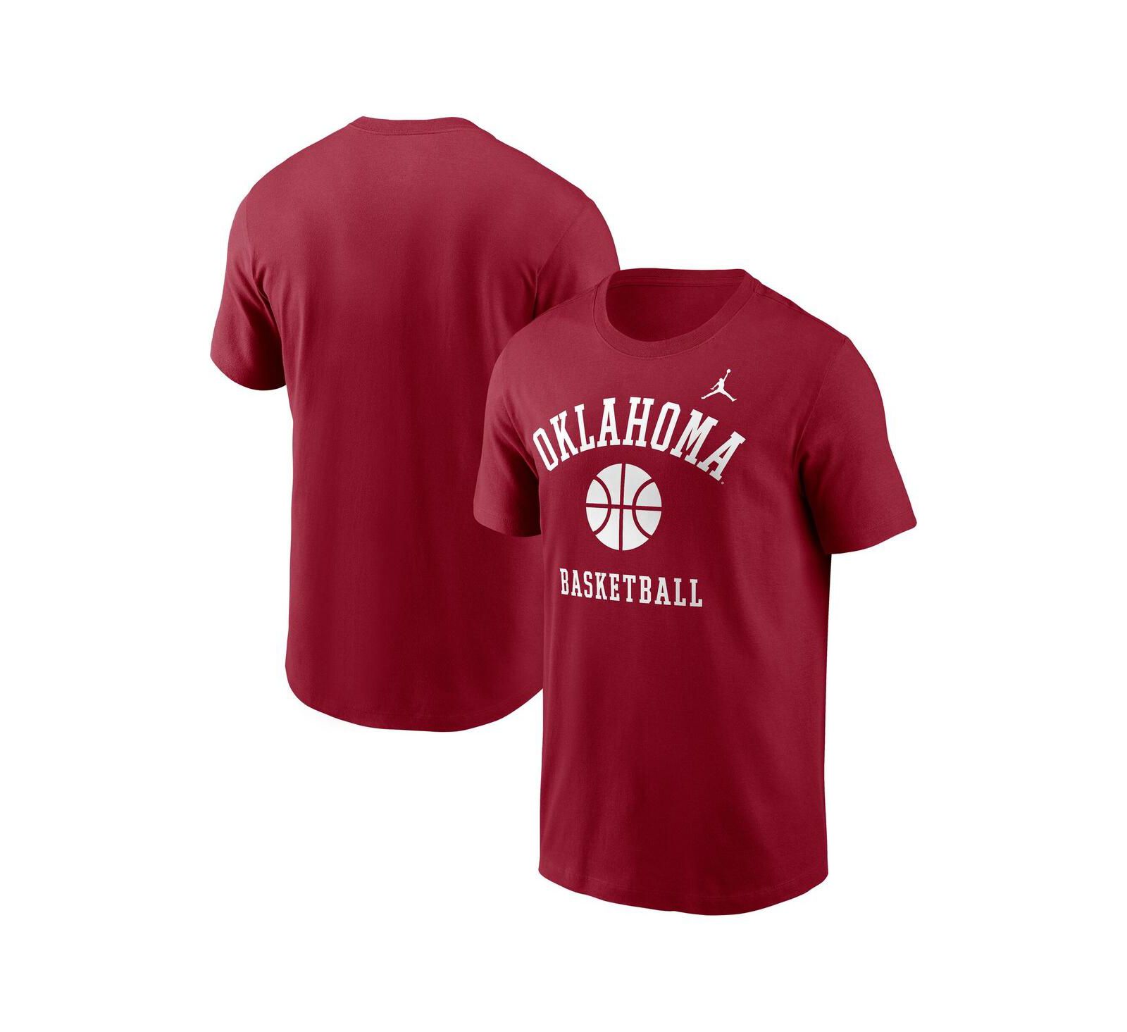Jordan Men's Crimson Oklahoma Sooners Basketball Icon T-Shirt