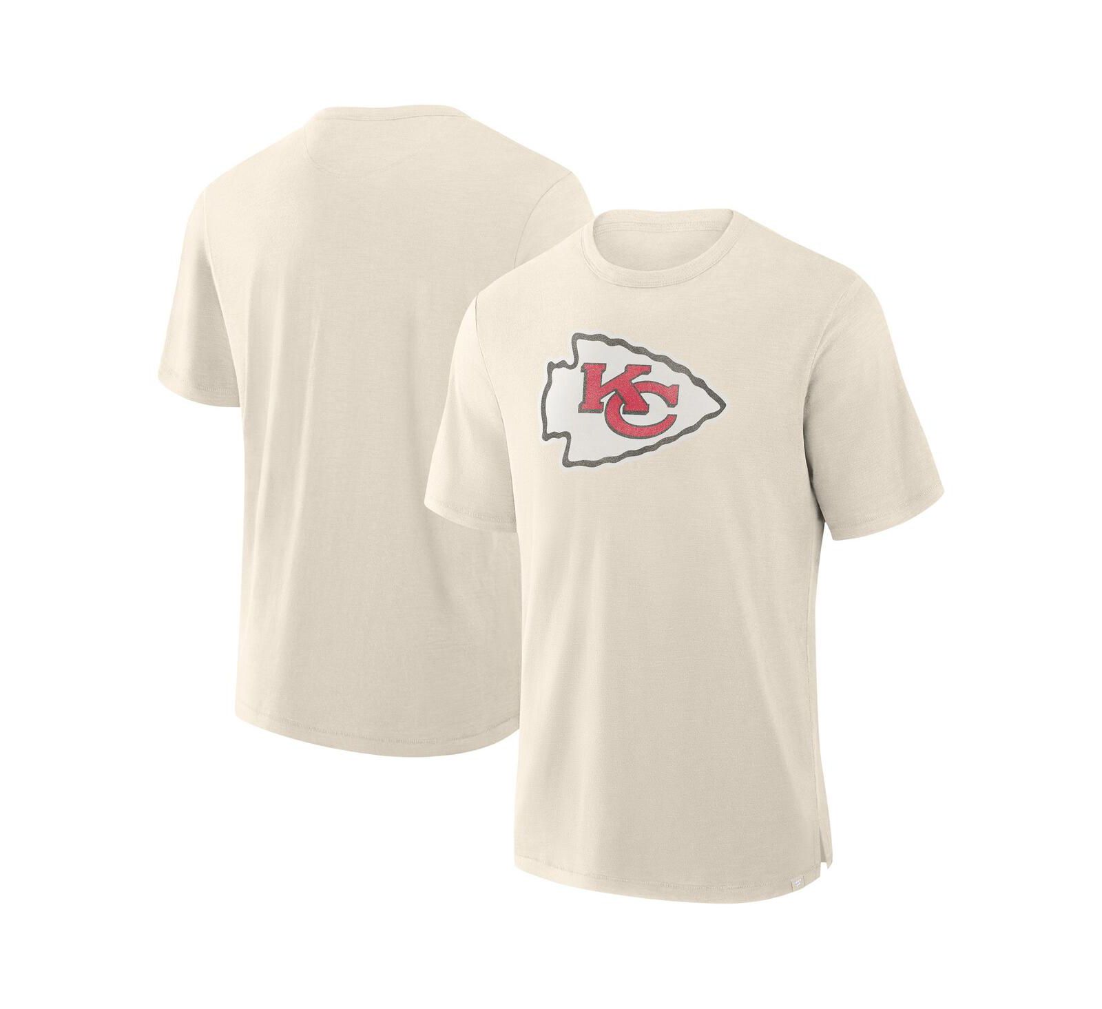 Мужская футболка Fanatics Cream Kansas City Chiefs Slub
